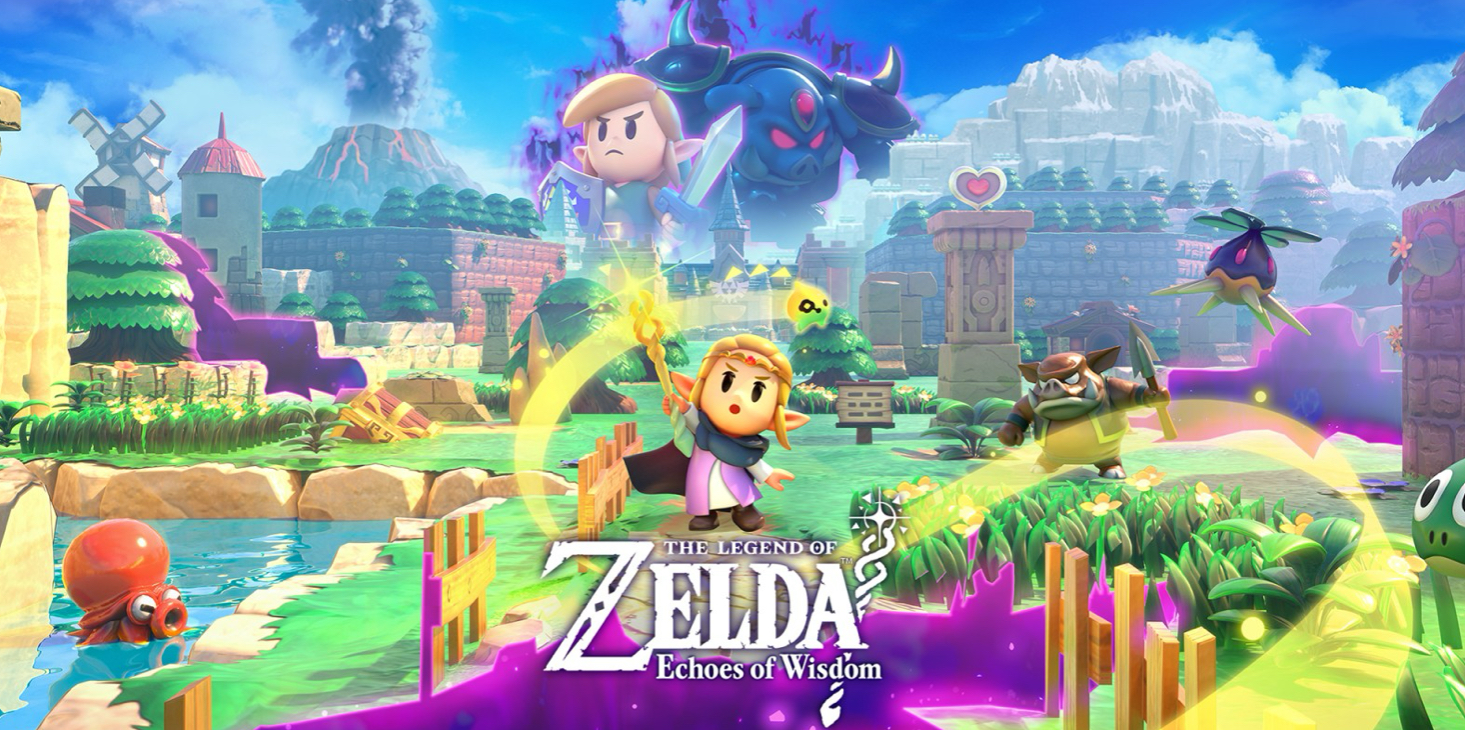 Image d'illustration montrant le titre le du jeu et la princesse Zelda brandissant un septre magique